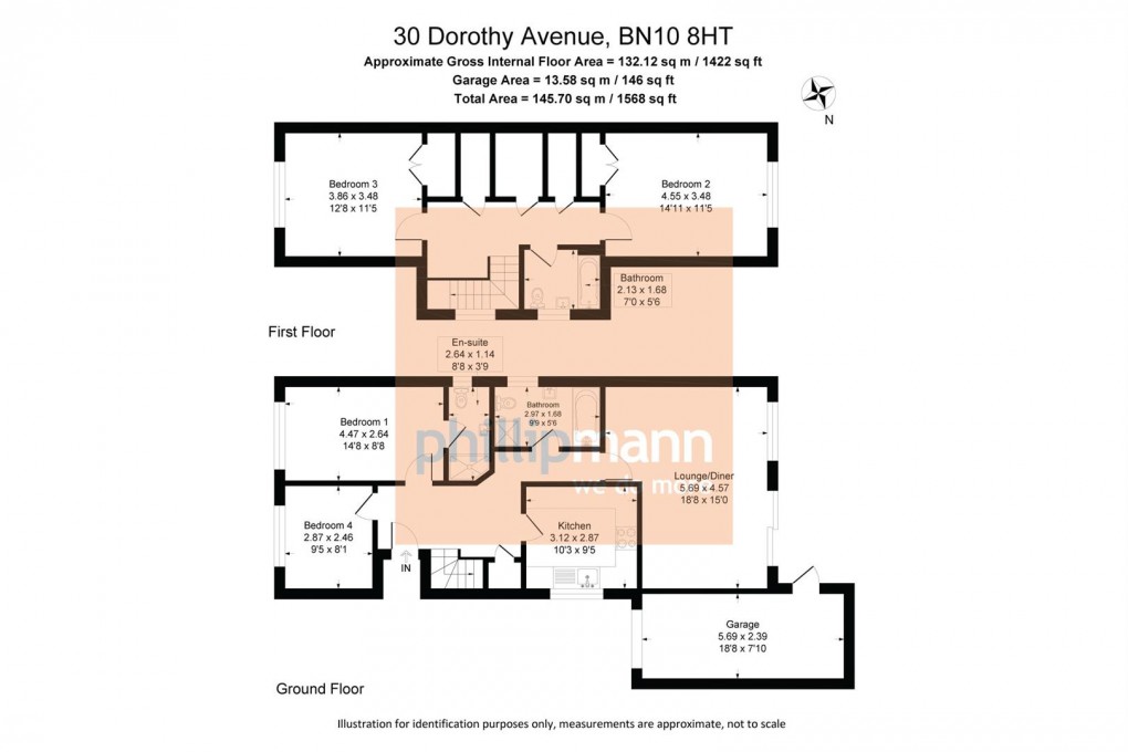Floorplan for Dorothy Avenue, Peacehaven