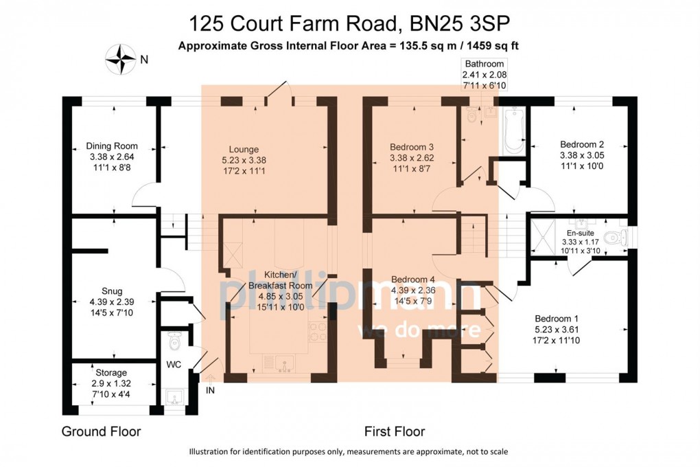 Floorplan for Court Farm Road, Newhaven