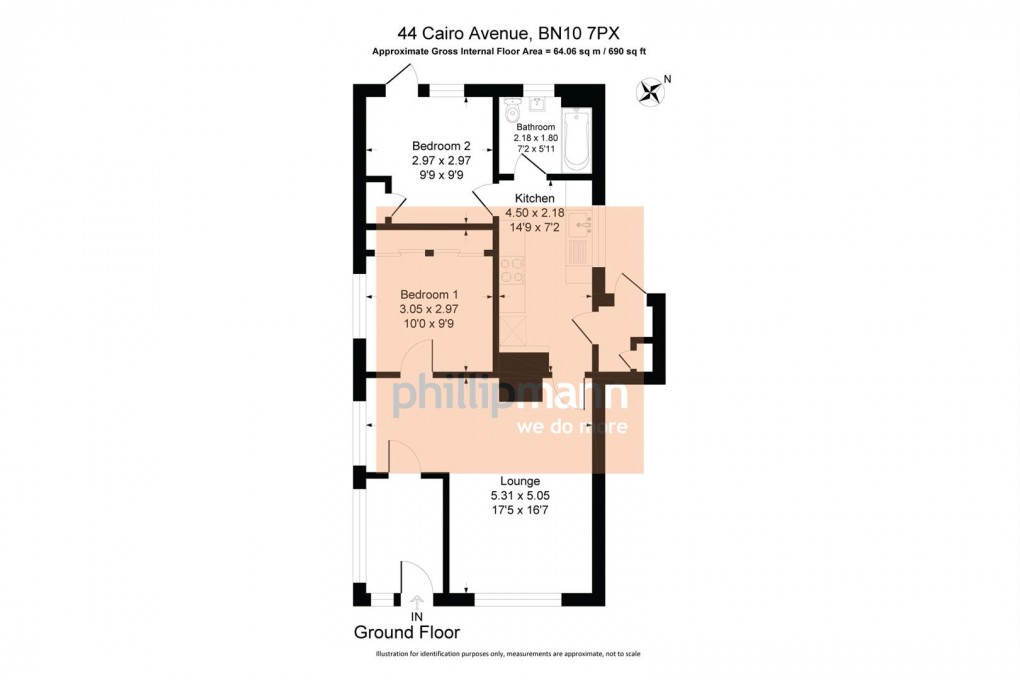 Floorplan for Cairo Avenue, Peacehaven