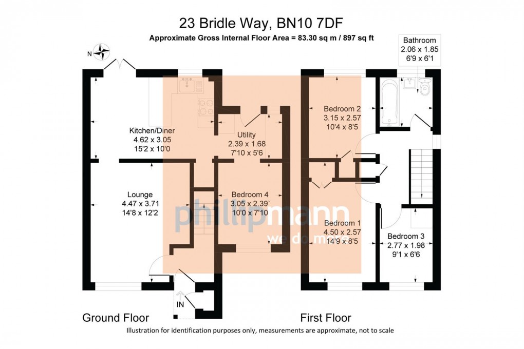 Floorplan for Bridle Way, Telscombe Cliffs, Peacehaven