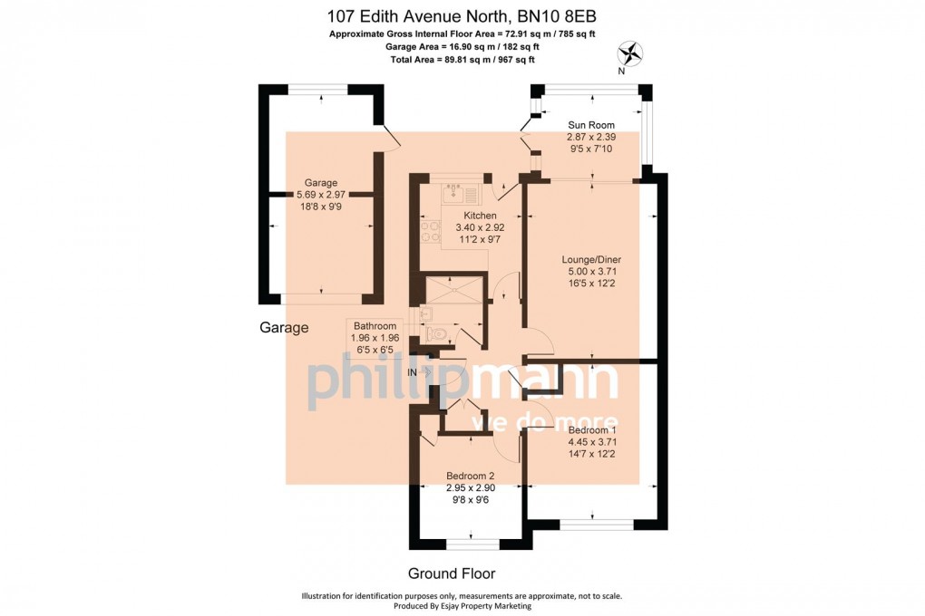 Floorplan for Edith Avenue North, Peacehaven
