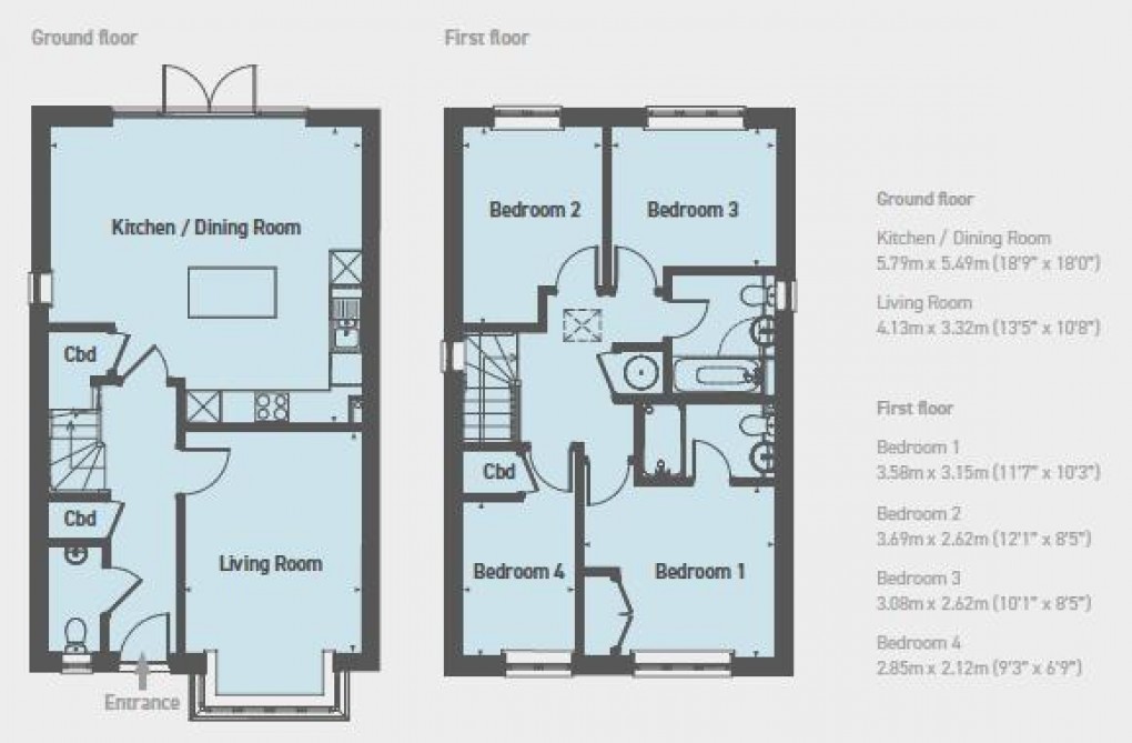 Floorplan for Thistle Lane, Ringmer, Lewes