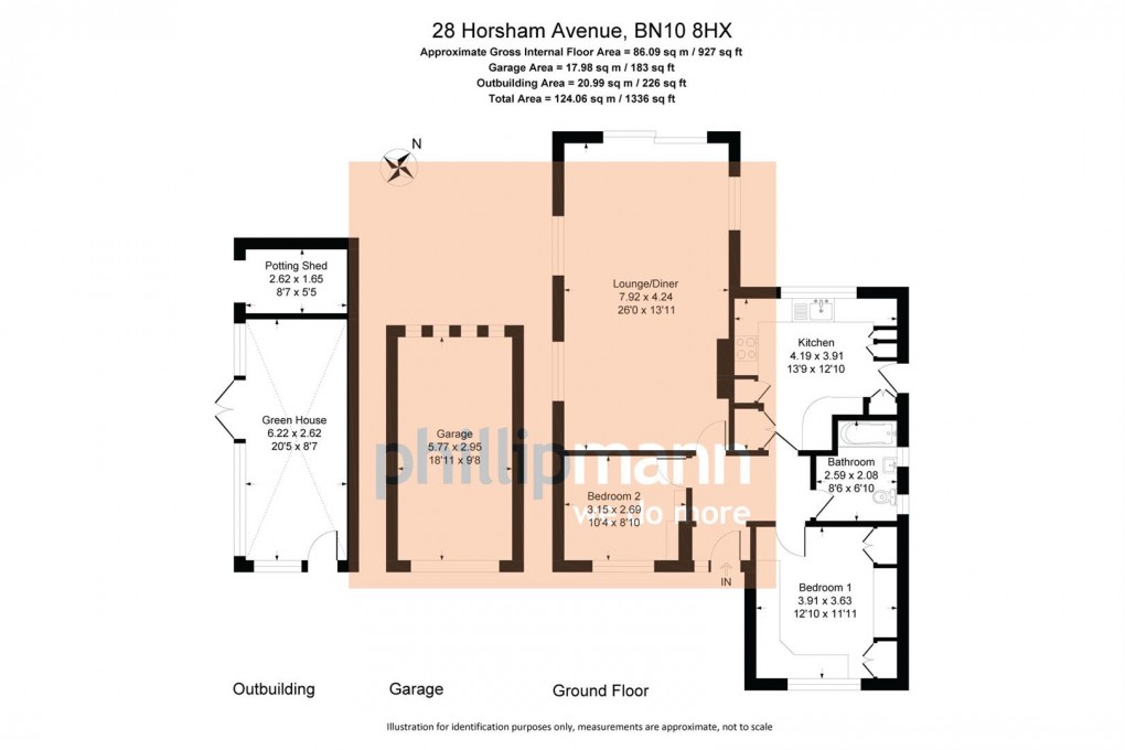 Floorplan for Horsham Avenue, PEACEHAVEN