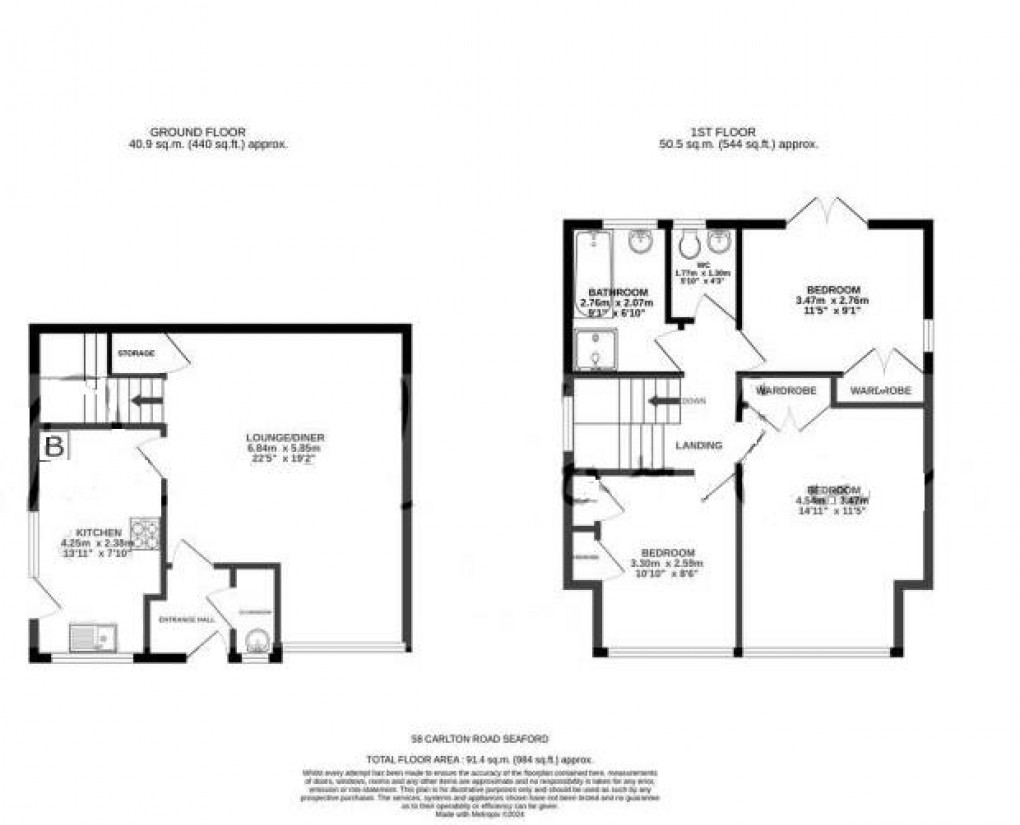 Floorplan for Carlton Road, Seaford