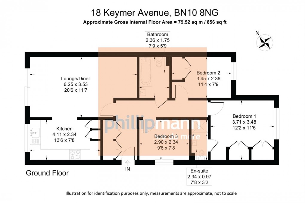 Floorplan for Keymer Avenue, Peacehaven