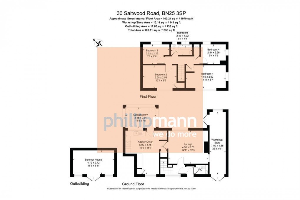 Floorplan for Saltwood Road, Seaford