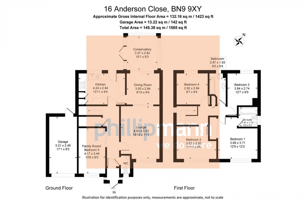 Floorplan for Anderson Close, Newhaven