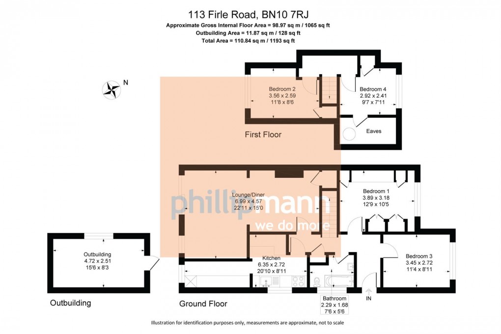 Floorplan for Firle Road, Peacehaven