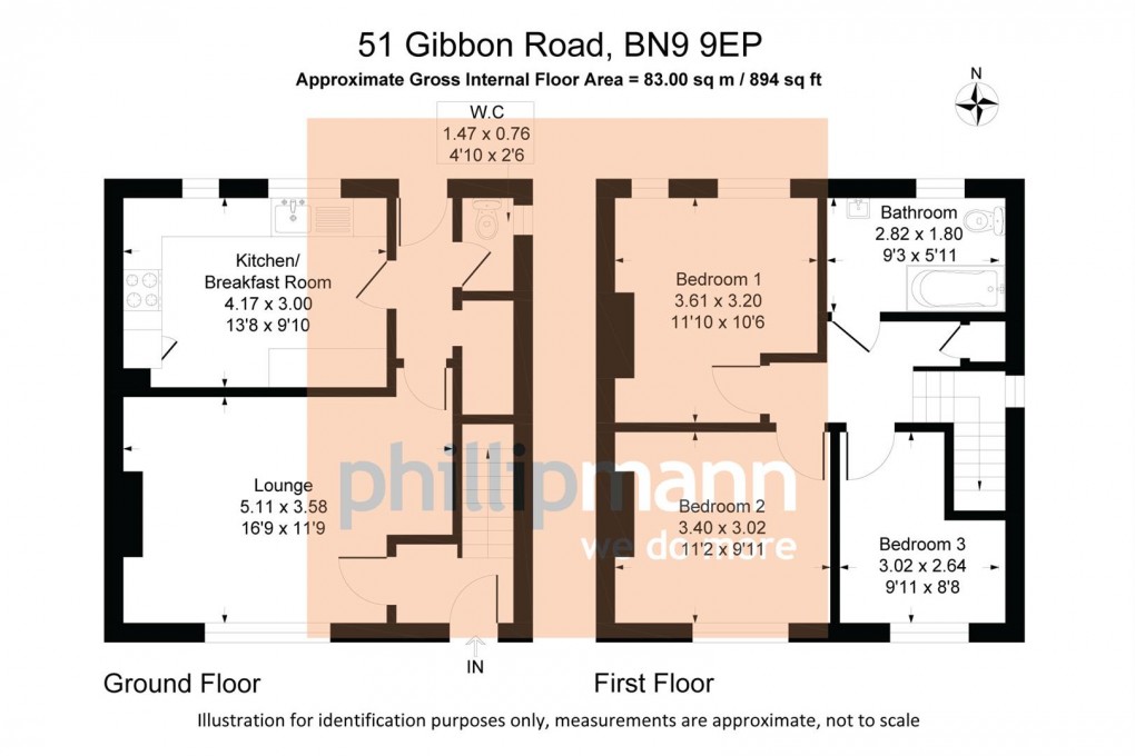 Floorplan for Gibbon Road, Newhaven