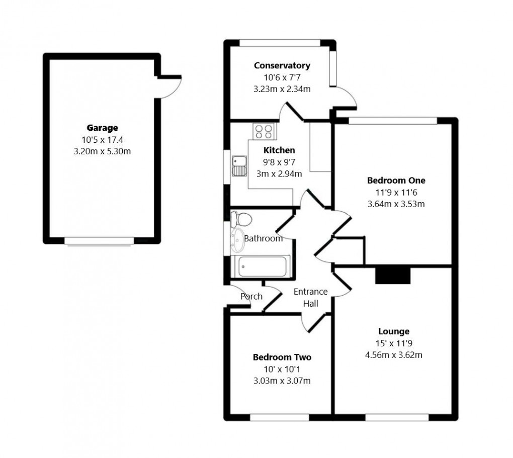 Floorplan for Cissbury Avenue, Peacehaven