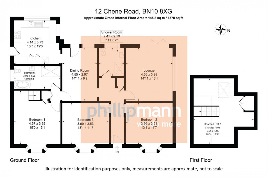 Floorplan for Chene Road, Peacehaven