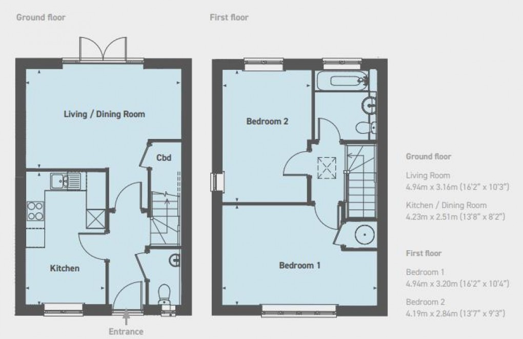 Floorplan for Thistle Lane, Ringmer, Lewes