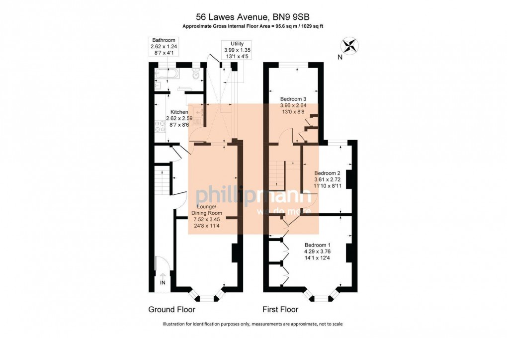 Floorplan for Lawes Avenue, Newhaven