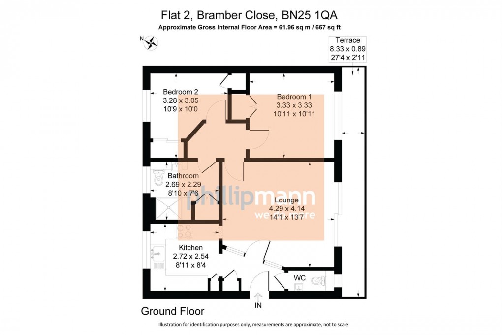 Floorplan for Bramber Close, Seaford