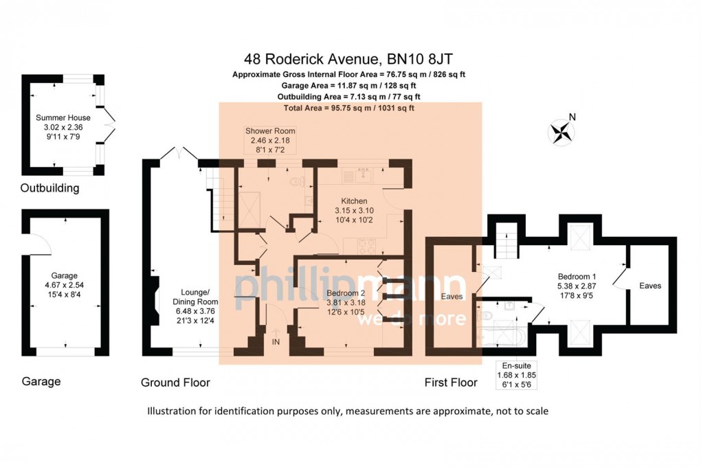 Floorplan for Roderick Avenue, Peacehaven
