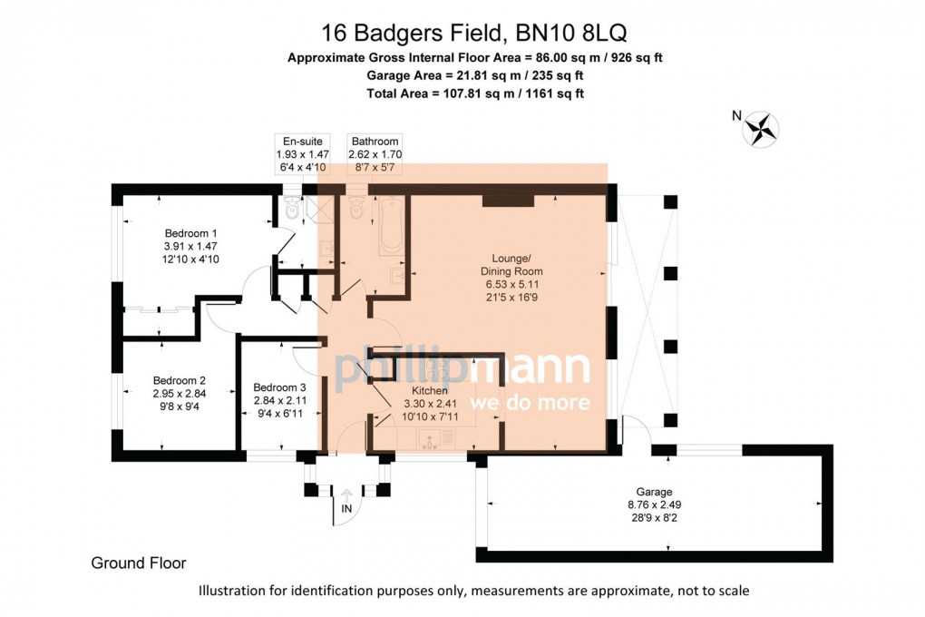 Floorplan for Badgers Field, Peacehaven