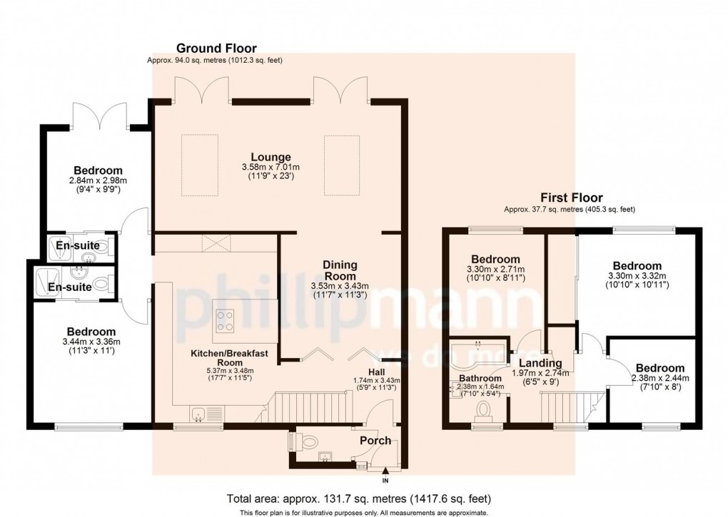 Floorplan for Coney Furlong, Peacehaven