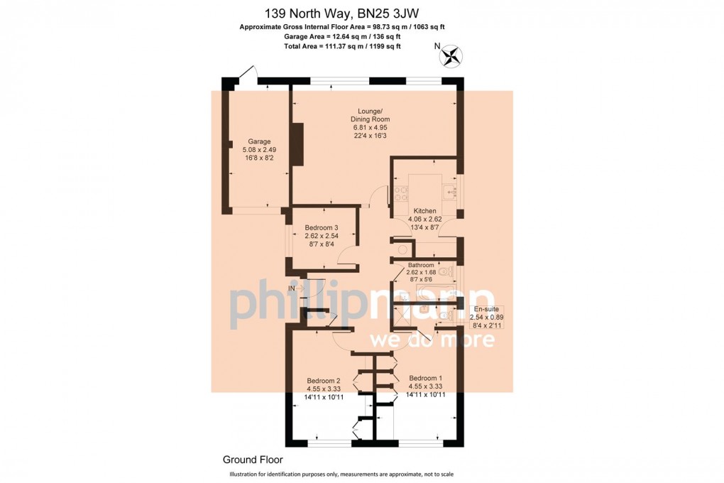 Floorplan for North Way, Seaford