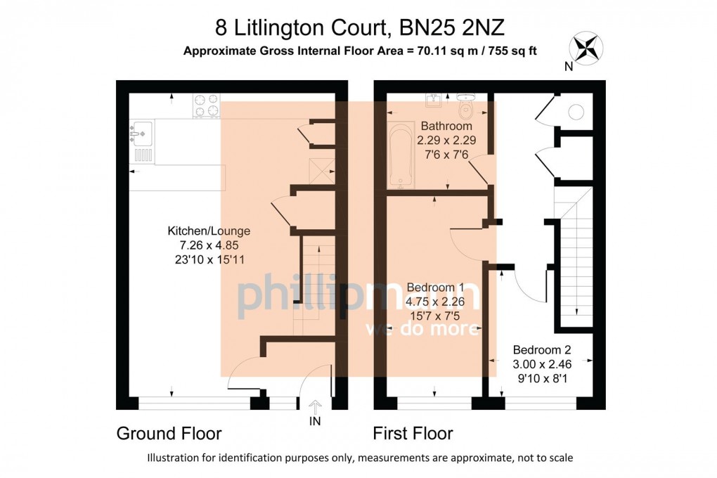 Floorplan for Litlington Court, Seaford, Seaford
