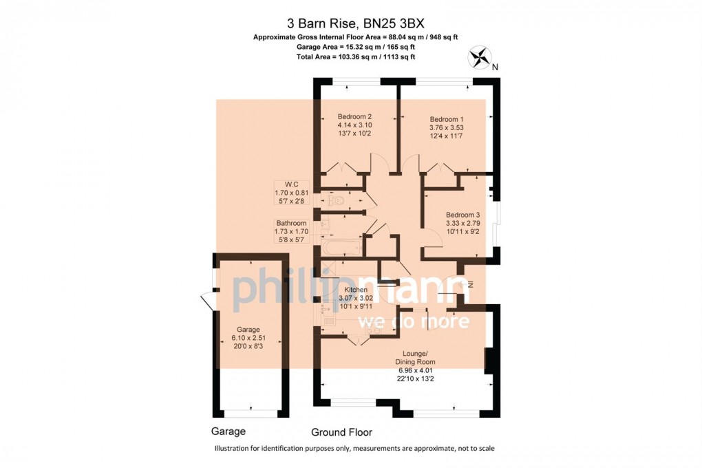 Floorplan for Barn Rise, Seaford