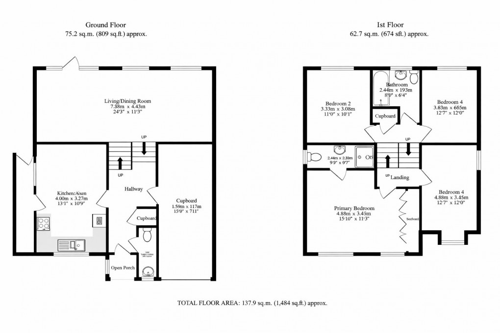 Floorplan for Court Farm Road, Newhaven