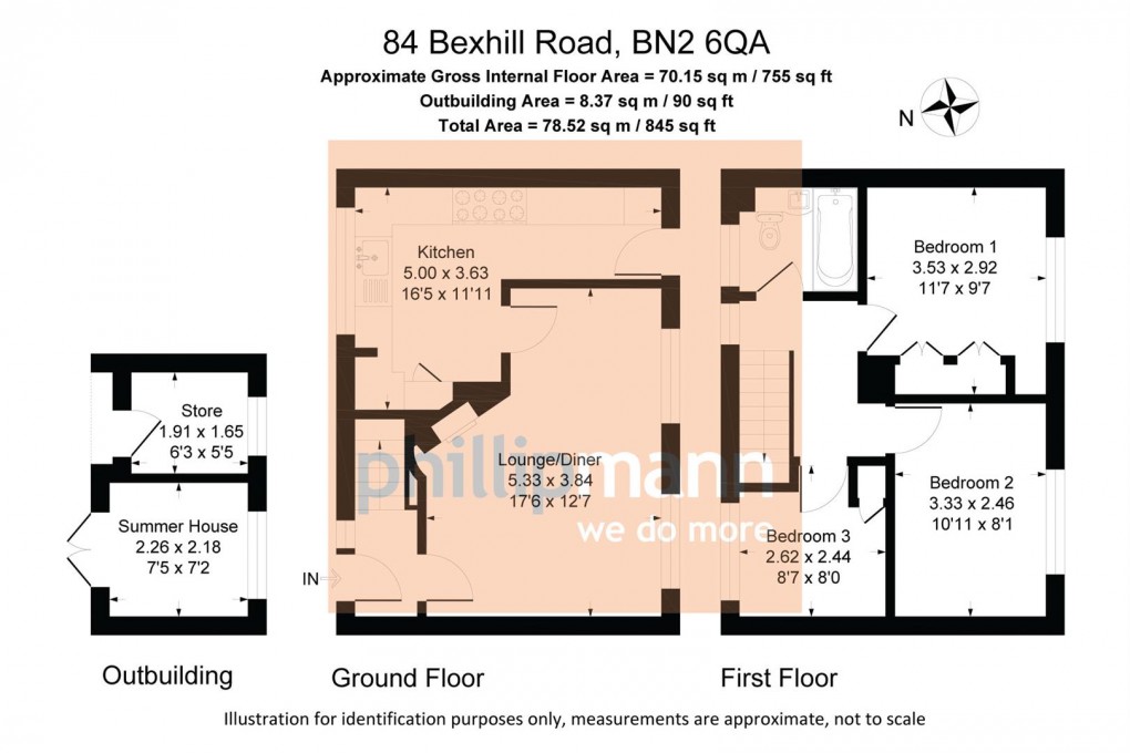 Floorplan for Bexhill Road, Woodingdean, Brighton