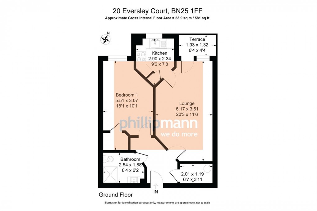 Floorplan for Eversley Court, Dane Road, Seaford