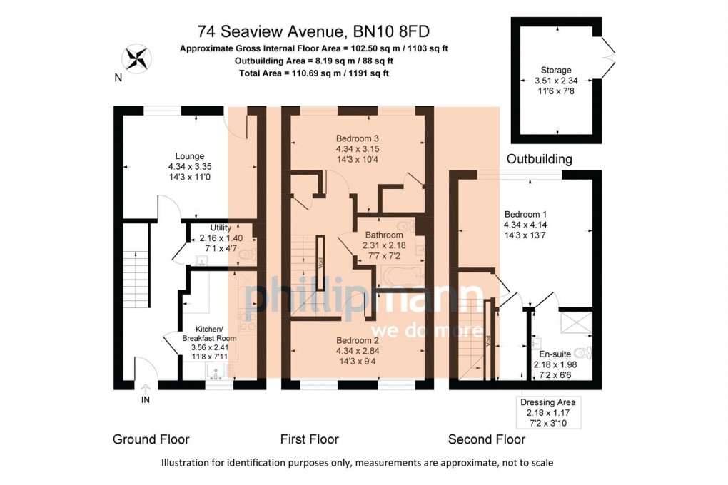 Floorplan for Seaview Avenue, Peacehaven
