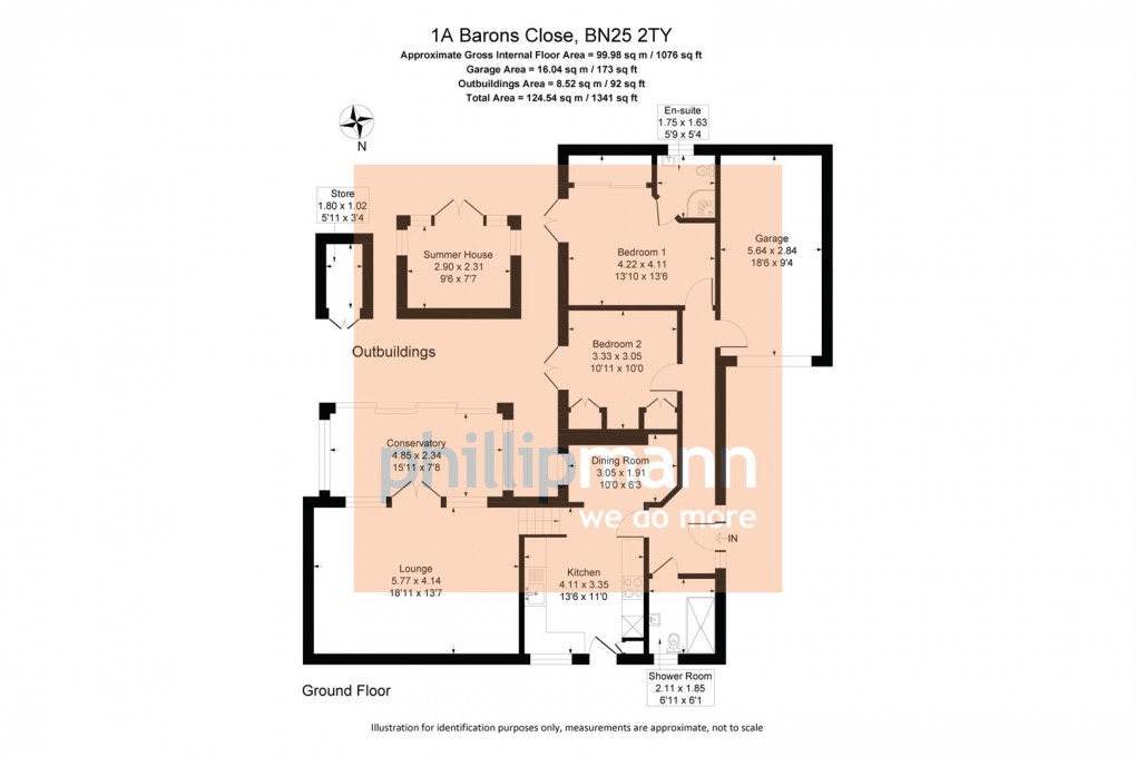 Floorplan for Barons Close, Seaford