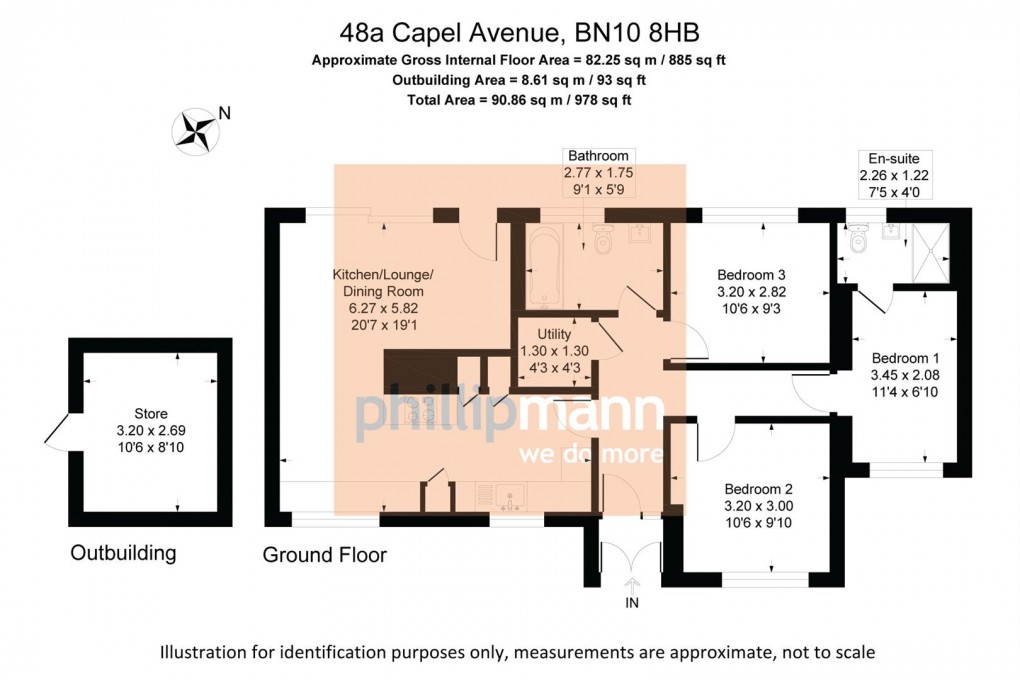Floorplan for Capel Avenue, Peacehaven