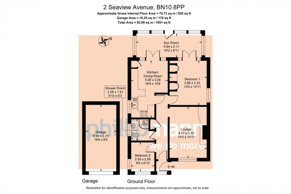 Floorplan for Seaview Avenue, Peacehaven