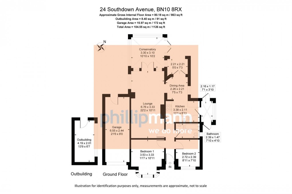 Floorplan for Southdown Avenue, Peacehaven