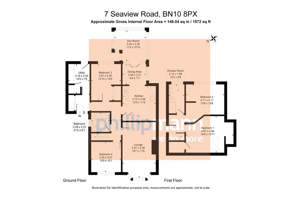 Floorplan for Seaview Road, Peacehaven