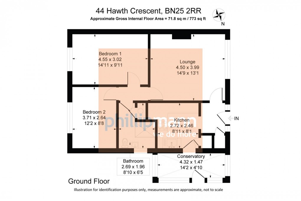 Floorplan for Hawth Crescent, Seaford