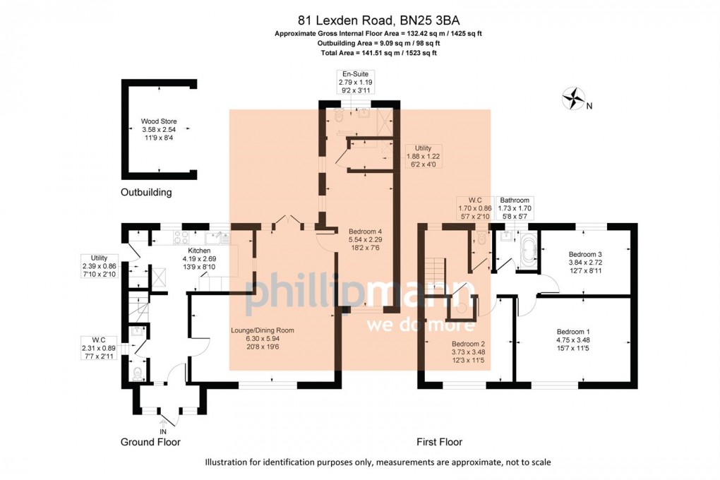 Floorplan for Lexden Road, Seaford