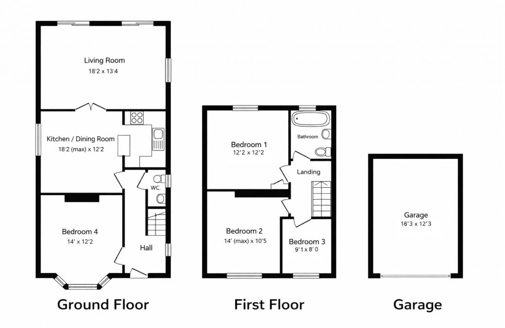 Floorplan for Telscombe Cliffs Way, Telscombe Cliffs, Peacehaven