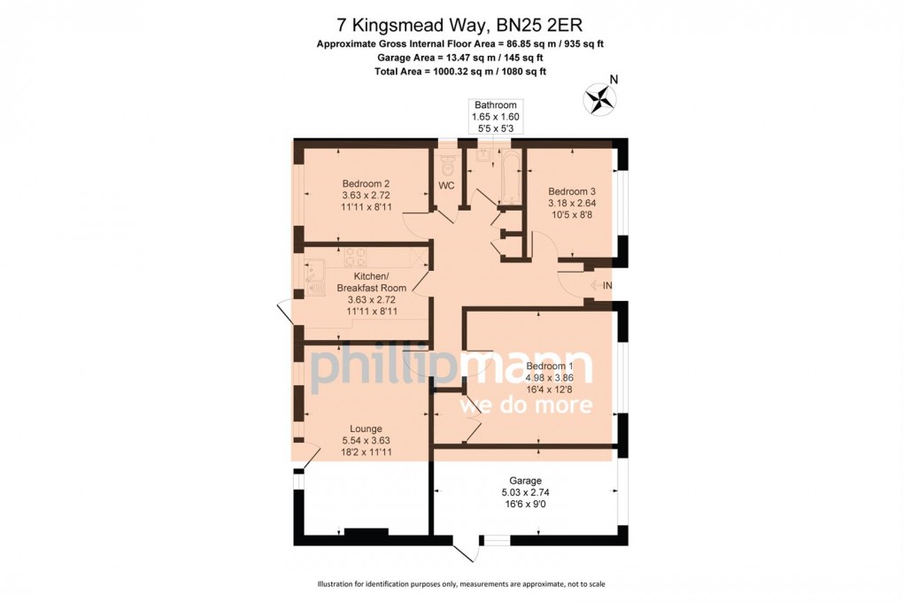 Floorplan for Kingsmead Way, Seaford
