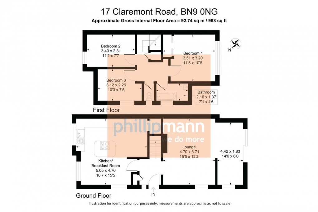 Floorplan for Claremont Road, Newhaven