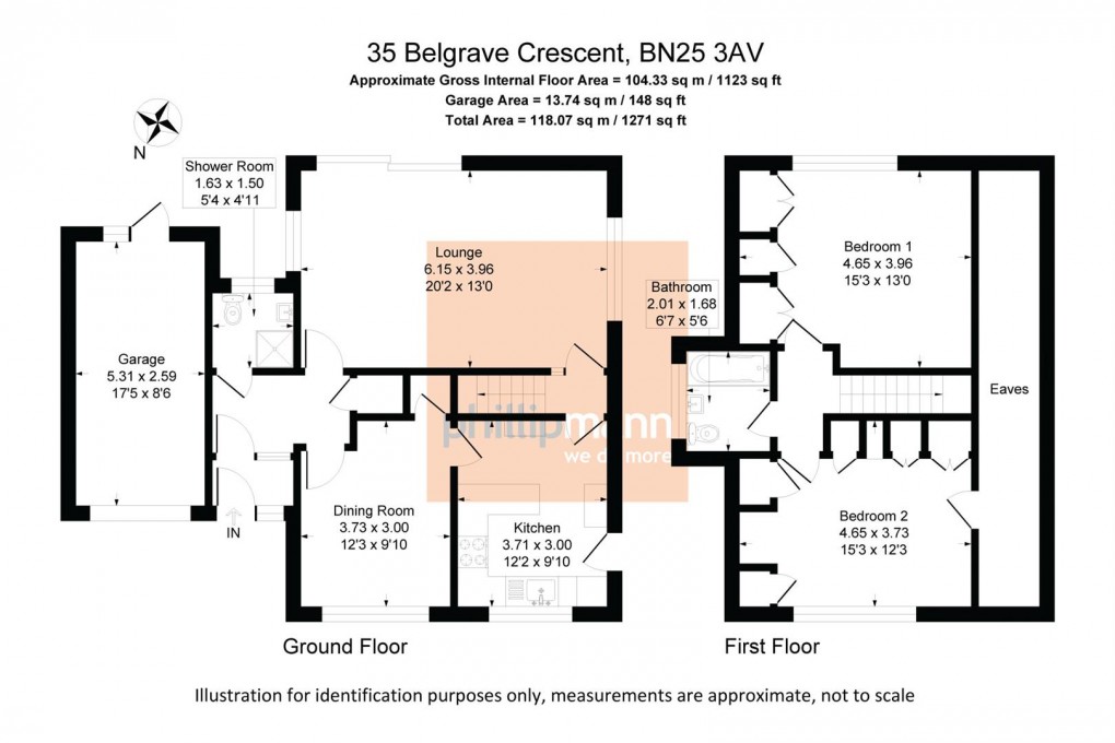 Floorplan for Belgrave Crescent, Seaford