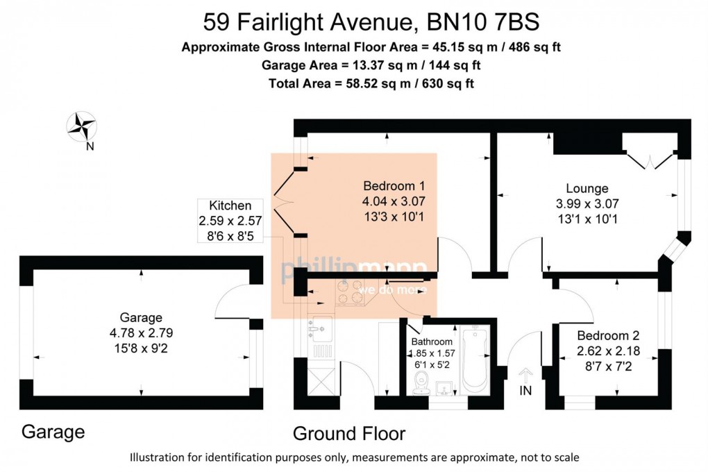 Floorplan for Fairlight Avenue, Telscombe Cliffs, Peacehaven