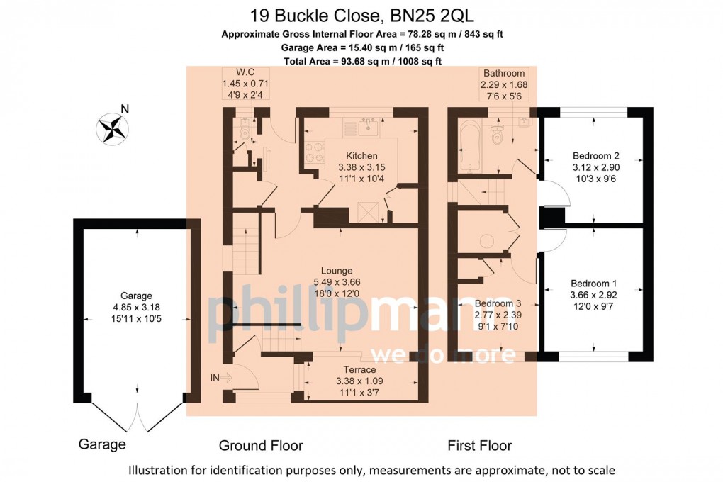 Floorplan for Buckle Close, Seaford
