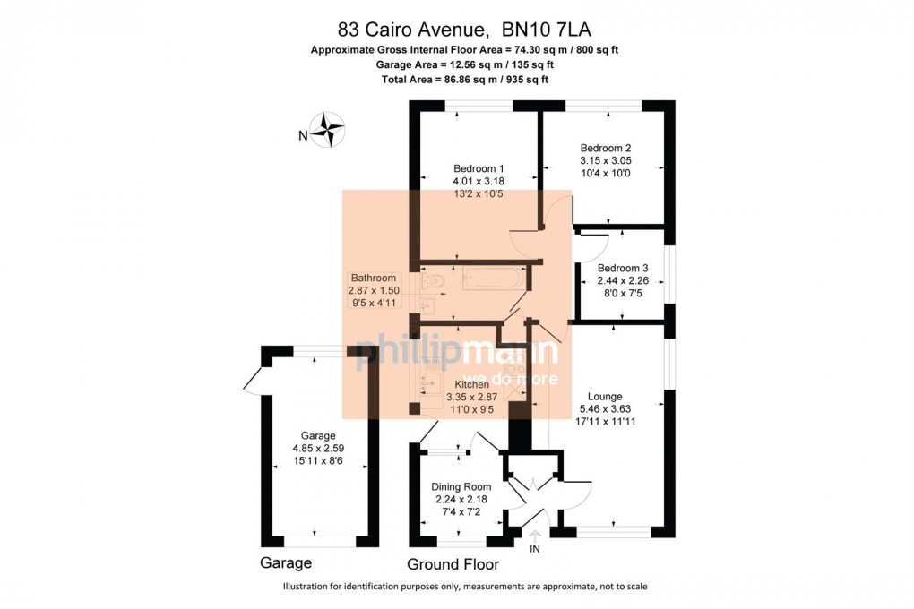 Floorplan for Cairo Avenue, Peacehaven