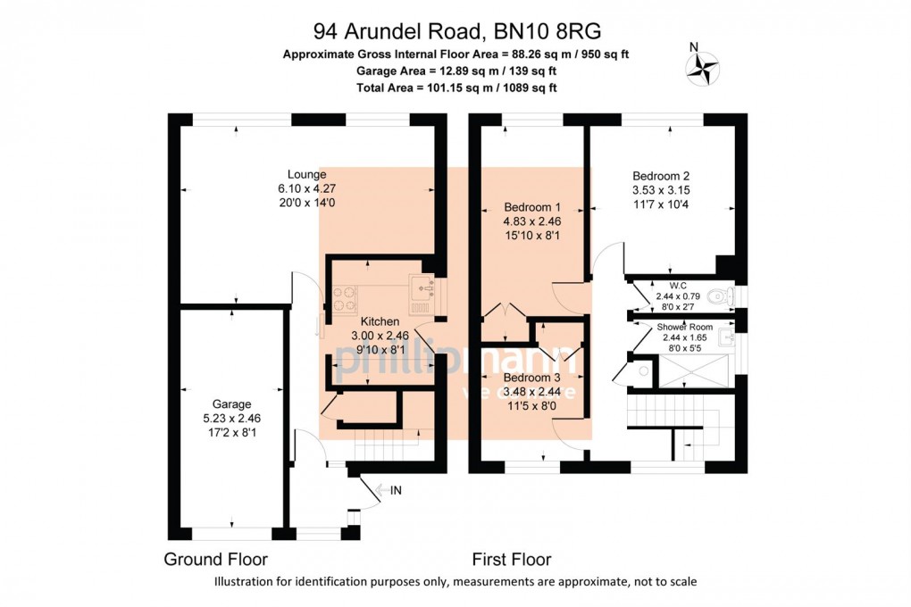 Floorplan for Arundel Road, Peacehaven