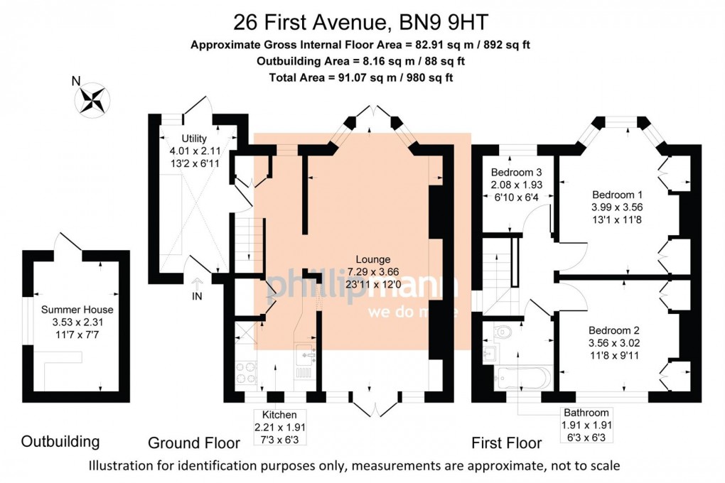 Floorplan for First Avenue, Newhaven
