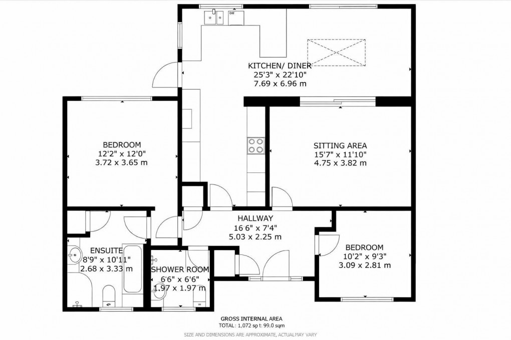 Floorplan for Elizabeth Close, Seaford