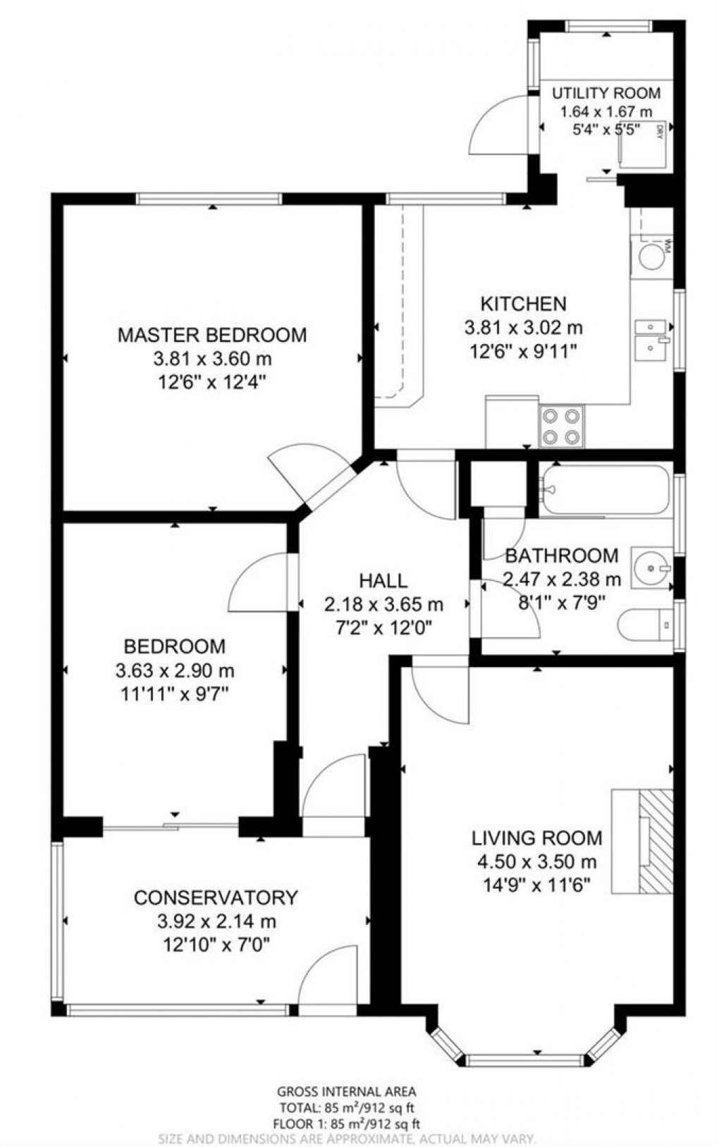 Floorplan for South Coast Road, Peacehaven