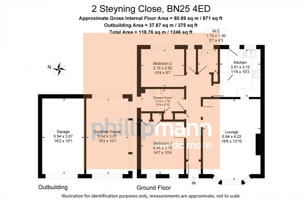 Floorplan for Steyning Close, Seaford