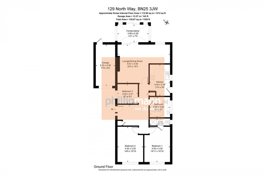 Floorplan for North Way, Seaford