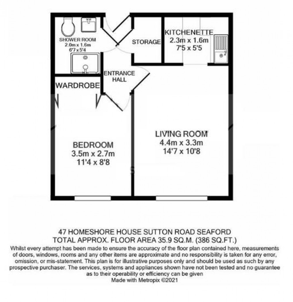 Floorplan for Homeshore House, Sutton Road, Seaford