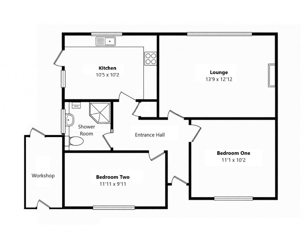 Floorplan for Ashington Gardens, Peacehaven
